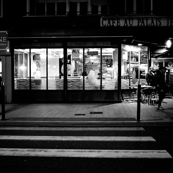 Entertainment zone at night in France